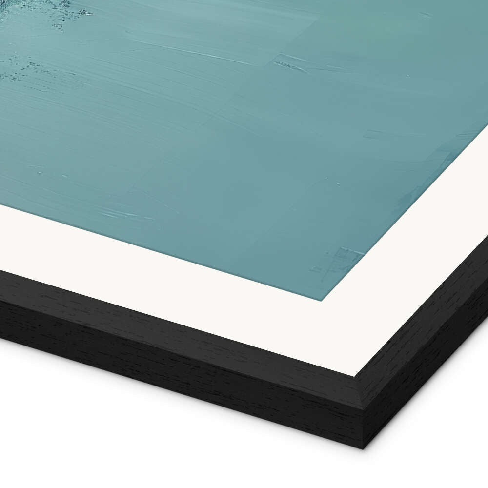 Veressa Serene Simplicity Wall Art Print - Soft Blue Minimalist Square