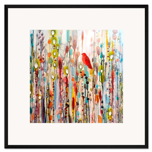 Veressa The Passage of Life Wall Art Print - Soft Abstract Square Poster by Sylvie Demers